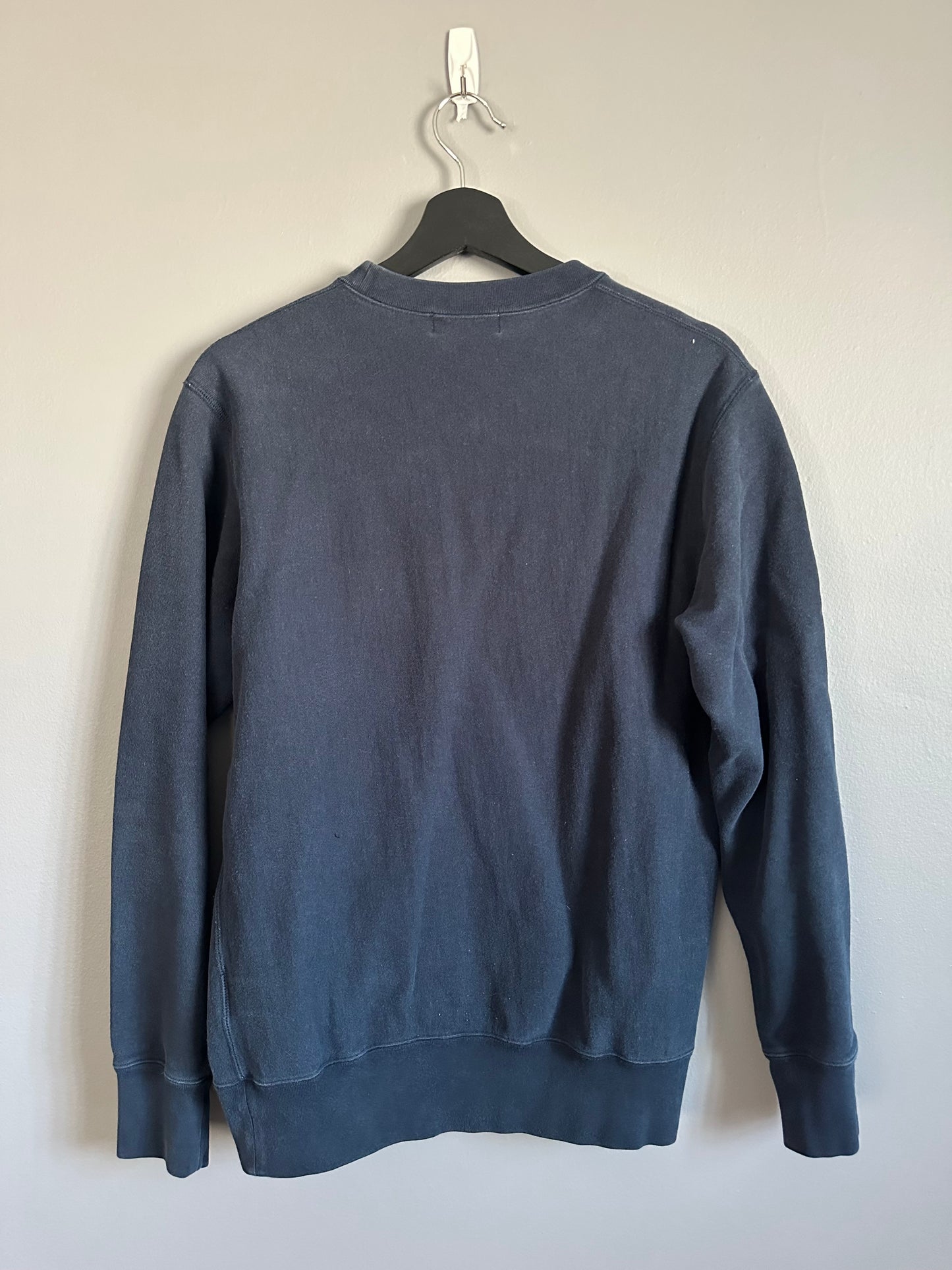 Vintage A Bathing Ape Bape Spell Out Camp Crewneck Sweater Navy Men’s Medium