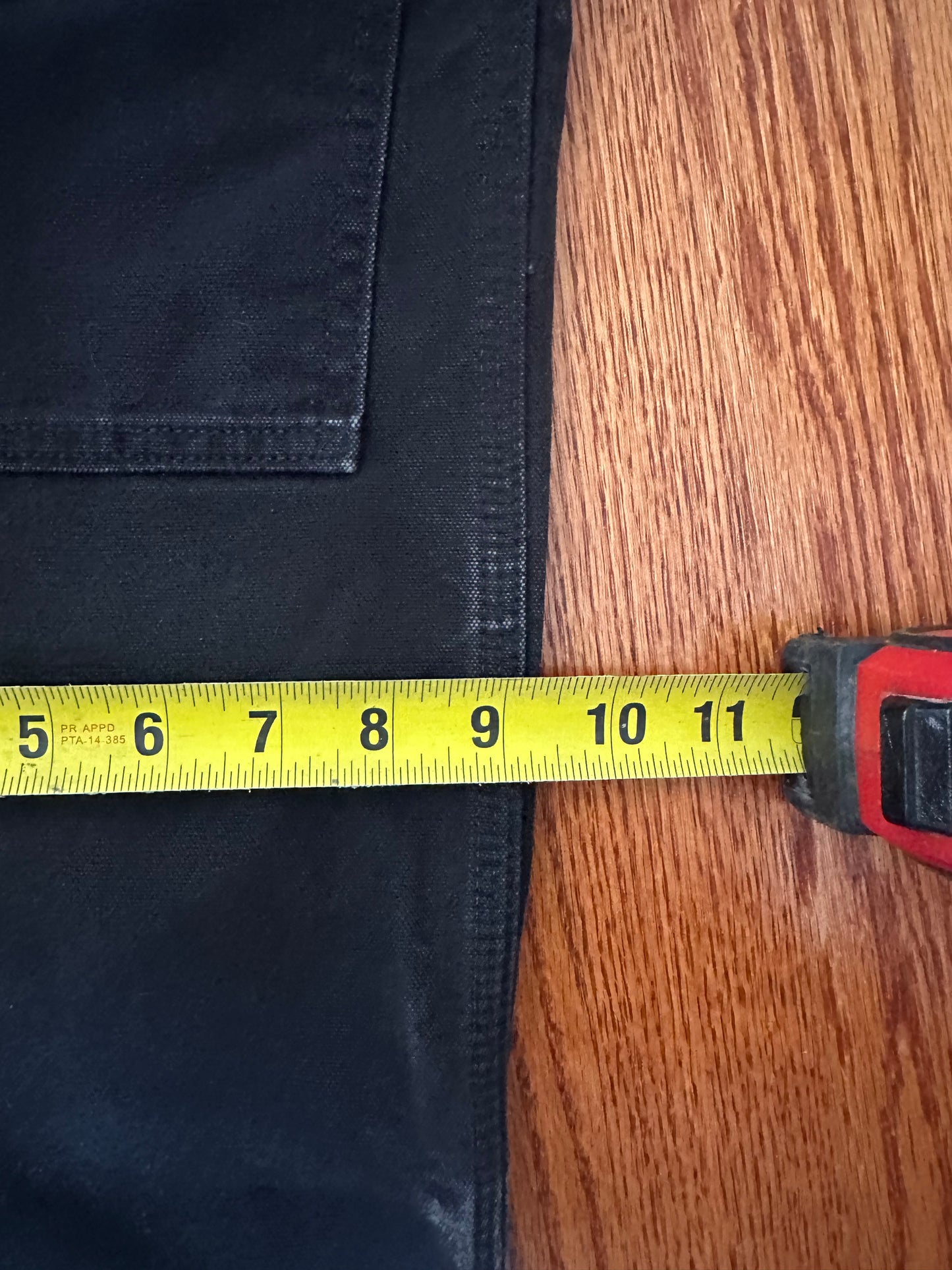 Carhartt Double Knee Carpenter Pants Mens 33x30 B01 BLK Faded Distressed