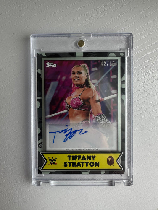 WWE Tiffany Stratton Autograph /10 BAPE Black Camo Auto SSP Rare