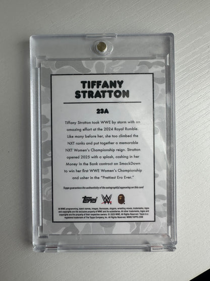 WWE Tiffany Stratton Autograph /10 BAPE Black Camo Auto SSP Rare