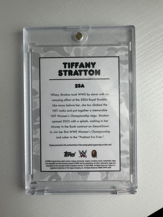 WWE Tiffany Stratton Autograph /10 BAPE Black Camo Auto SSP Rare