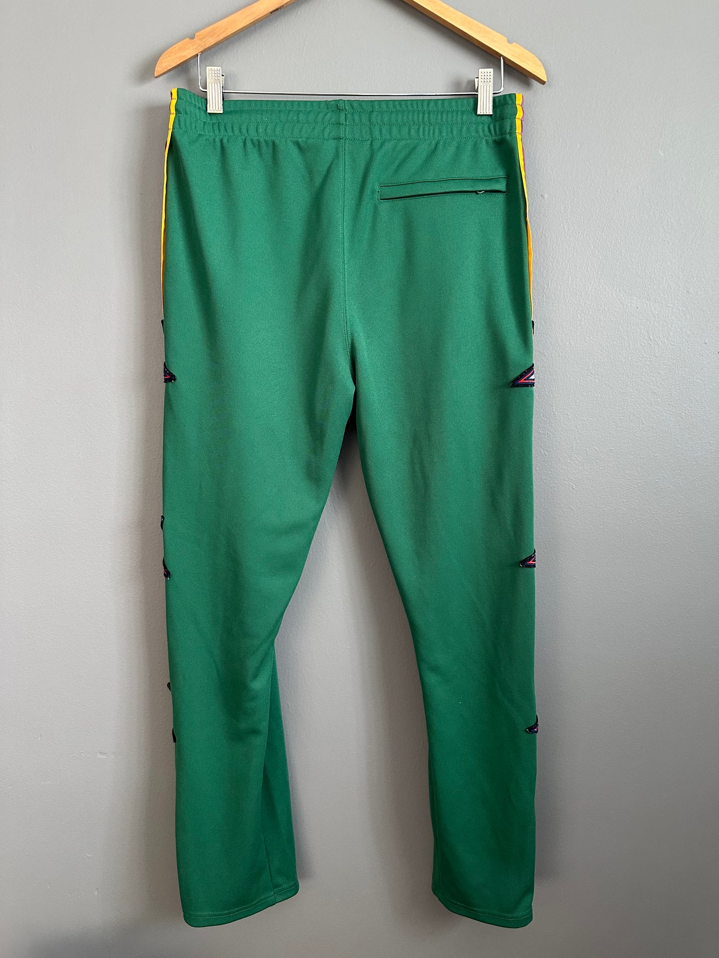 Joe Freshgoods x Converse Track Pants Green Size S Drawstring Zipper Ankle Men’s
