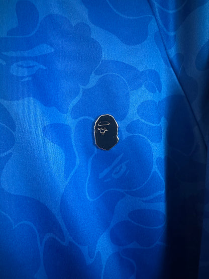 BAPE MENS SOLID CAMO RELAXED FIT SHARK FULL ZIP HOODIE JACKET XL BLUE