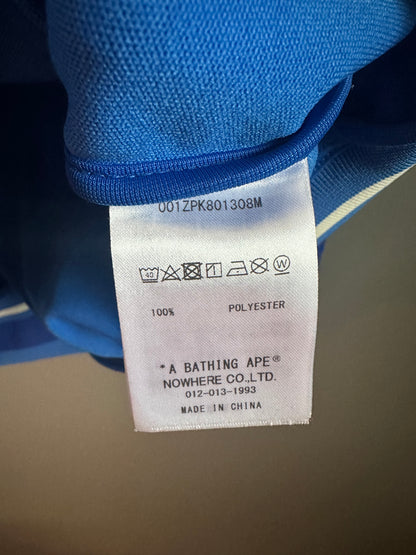 BAPE MENS SOLID CAMO RELAXED FIT SHARK FULL ZIP HOODIE JACKET XL BLUE