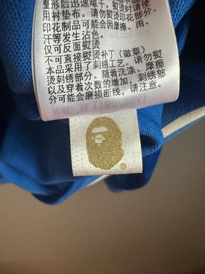 BAPE MENS SOLID CAMO RELAXED FIT SHARK FULL ZIP HOODIE JACKET XL BLUE