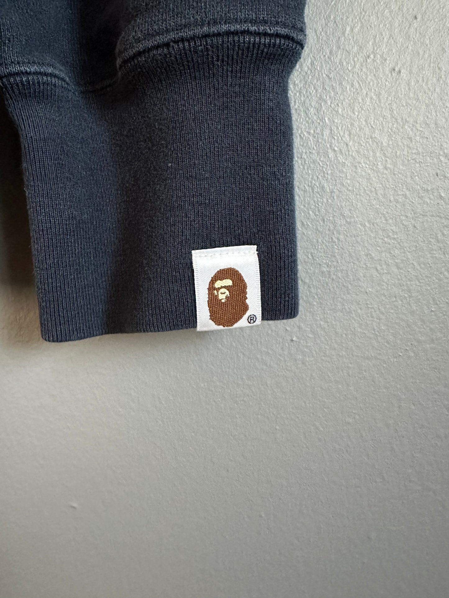 Vintage A Bathing Ape Bape Spell Out Camp Crewneck Sweater Navy Men’s Medium