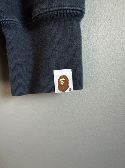 Vintage A Bathing Ape Bape Spell Out Camp Crewneck Sweater Navy Men’s Medium