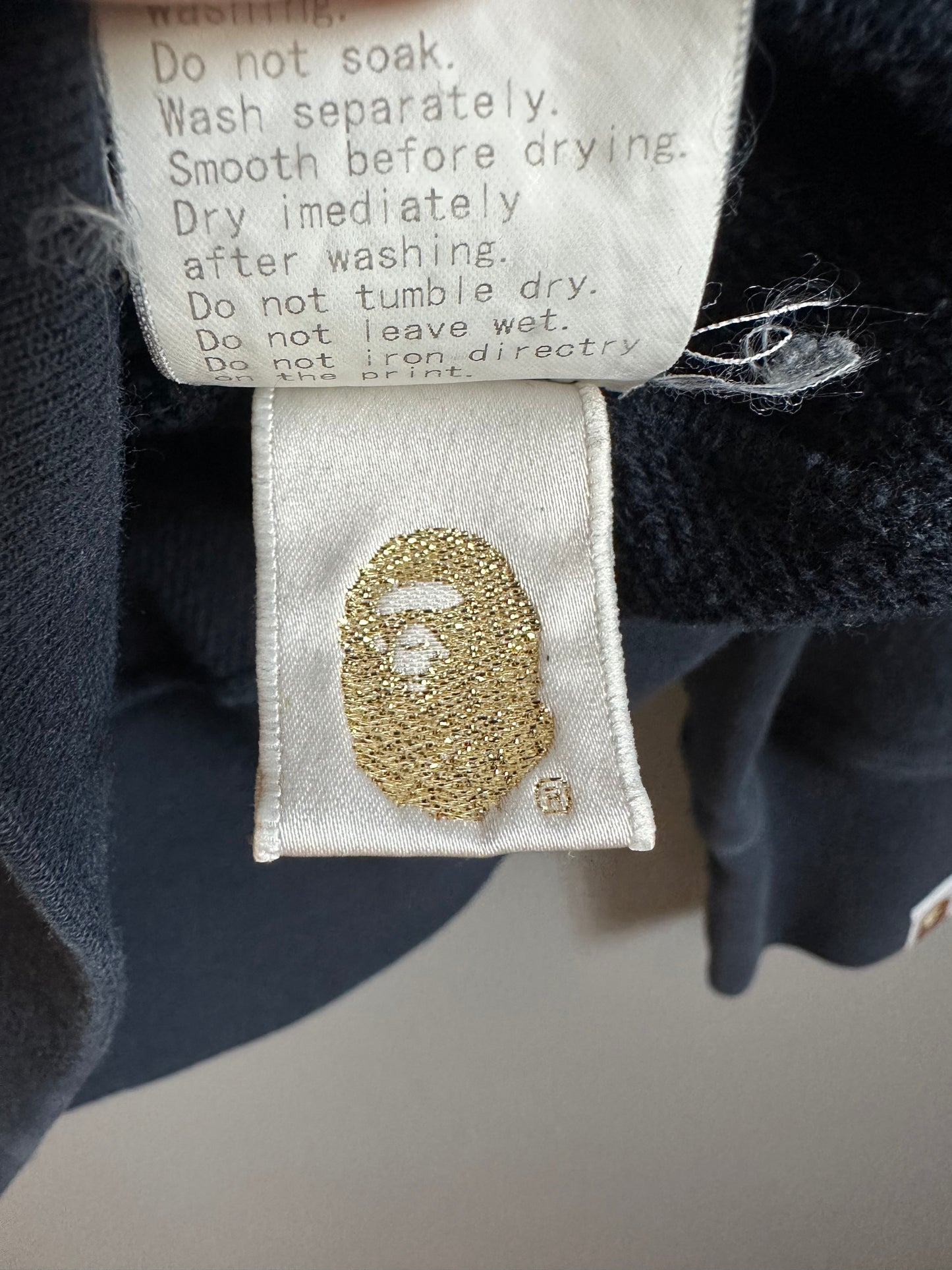 Vintage A Bathing Ape Bape Spell Out Camp Crewneck Sweater Navy Men’s Medium