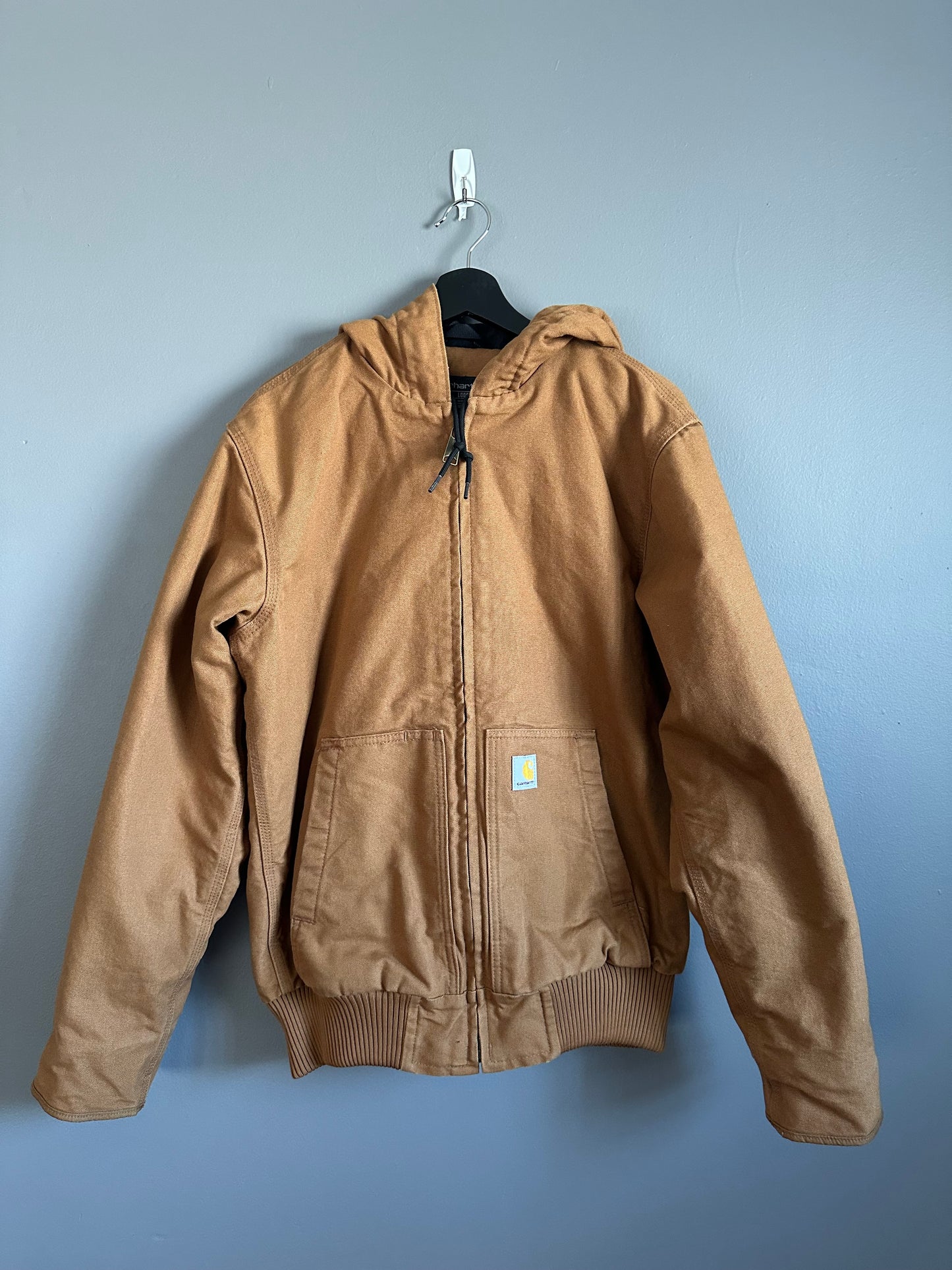 Carhartt Washed Duck Active Jacket Brown Quilted Insulated Men’s Small Workwear