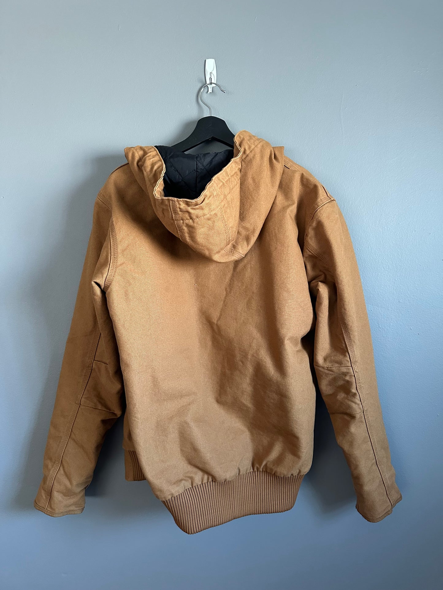 Carhartt Washed Duck Active Jacket Brown Quilted Insulated Men’s Small Workwear