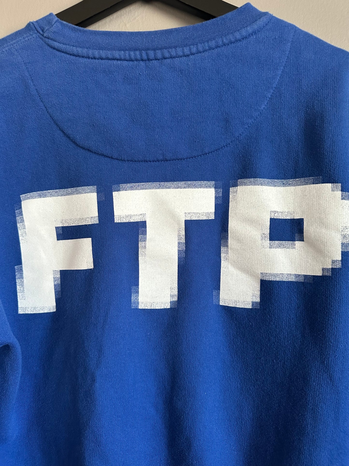 FTP PIXEL LOGO CREWNECK ROYAL BLUE SWEATSHIRT 2018SS MENS SMALL STREETWEAR FTP