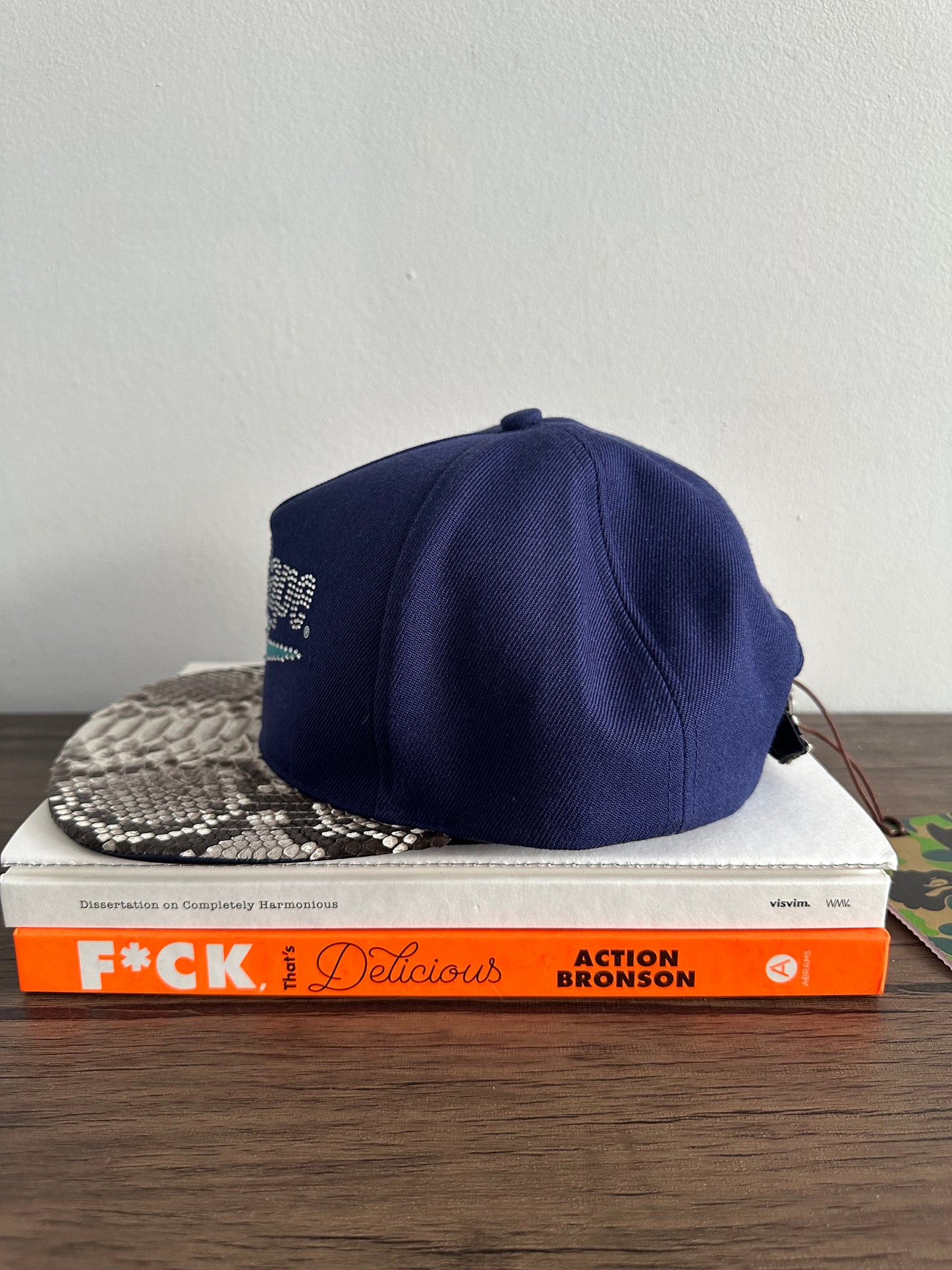 BAPE x Just Don Rhinestone Hat Python Leather Chicago USA Exclusive Navy Teal