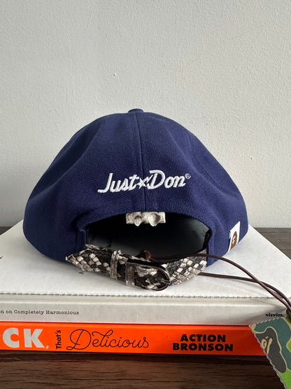 BAPE x Just Don Rhinestone Hat Python Leather Chicago USA Exclusive Navy Teal