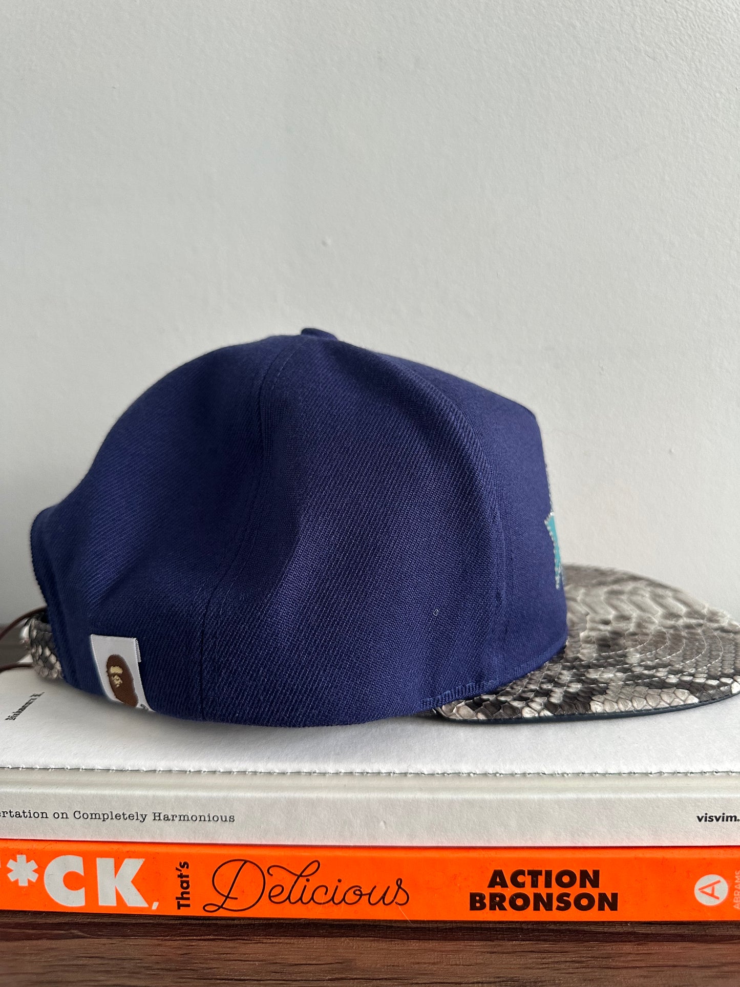 BAPE x Just Don Rhinestone Hat Python Leather Chicago USA Exclusive Navy Teal