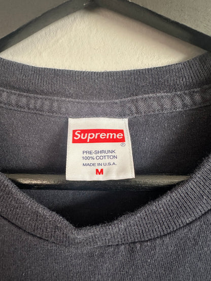 Supreme FW18 T-Shirt Bombay Tee Navy S/S Crew Neck Men’s Size M