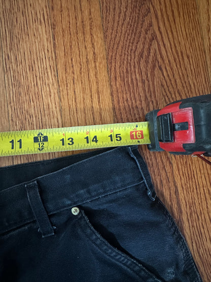 Carhartt Double Knee Carpenter Pants Mens 33x30 B01 BLK Faded Distressed