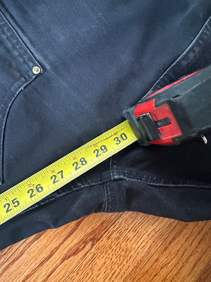 Carhartt Double Knee Carpenter Pants Mens 33x30 B01 BLK Faded Distressed