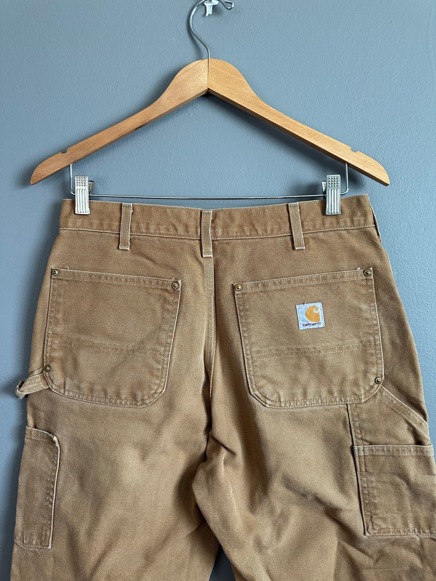 Carhartt B01 Dungaree Fit Double Knee Pants 32x30 Faded Brown Carpenter
