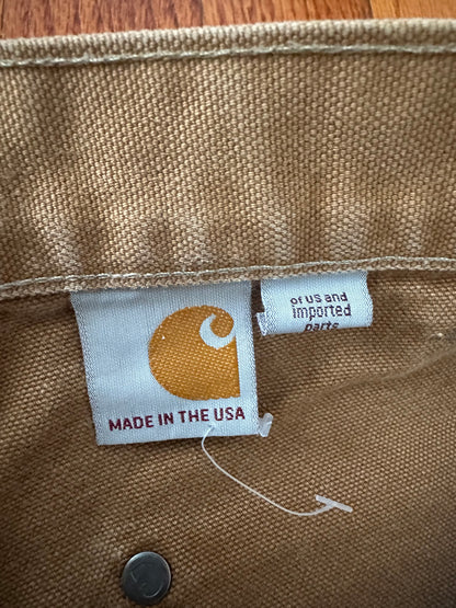 Carhartt B01 Dungaree Fit Double Knee Pants 32x30 Faded Brown Carpenter